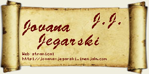 Jovana Jegarski vizit kartica